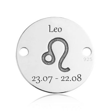 Connector Zodiac Sign Leo Silver 925 BL 617 - 0,4 mm