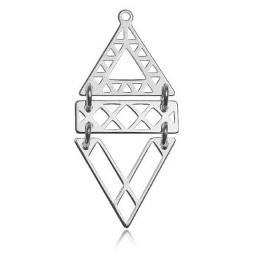 Triple Charm Triangles Silver 925 BL 477 - 0,4 mm