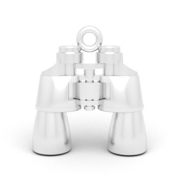 Decorative pendant - binoculars, Silver 925 P04