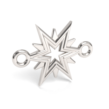 Connector Star, silver 925 S-CHARM 630