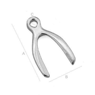 Charm Wishbone Silver 925 S-CHARM 113