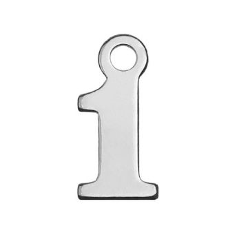 Charm Number 1 Silver 925 MBL 1 - 0,8 mm