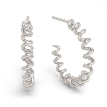 Decorative Earrings finding - springs, silver 925 EX 25