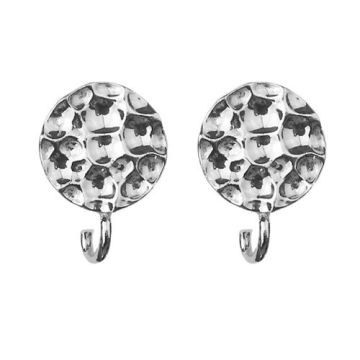 Earrings, Earstuds with ring Silver 925, SZ 69