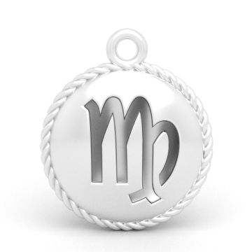 Decorative pendant - Virgo Zodiac Sign, Silver 925 P12