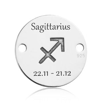 Łącznik / Zawieszka Sagittarius Strzelec Znak Zodiaku, srebro 925 BL 621 - 0,4 mm