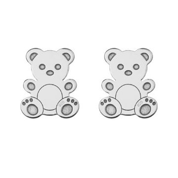 Earrings, Earstuds Teddy Bears Silver 925, SZ 65