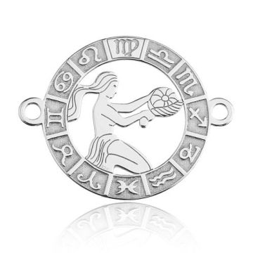 Connector Zodiac Sign Virgo Silver 925 BL 662 - 0,4 mm