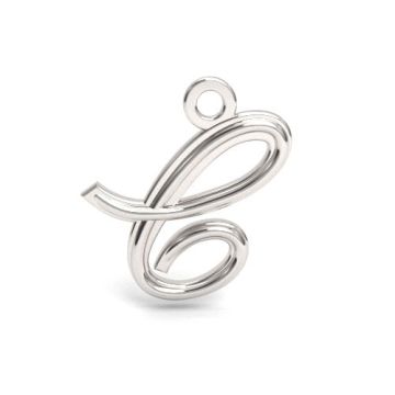 Decorative Charm - Letter C, Silver 925 Letter C