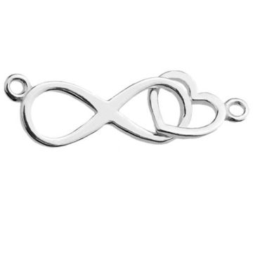 Connector Infinity with Heart, silver 925 S-CHARM 415