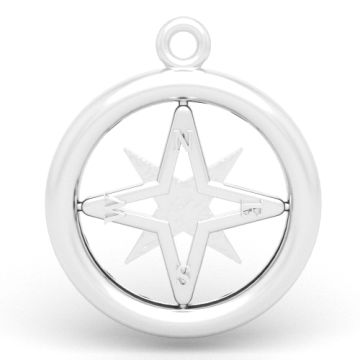 Decorative pendant - rotating wind rose, Silver 925 R16