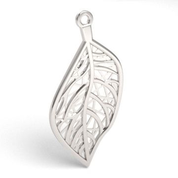 Decorative open-work leaf pendant, silver 925 S-CHARM 684