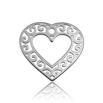 Charm Heart open-work Silver 925 BL 246 - 0,8 mm