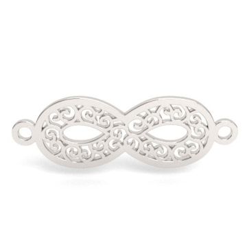 Decorative charm, infinity symbol connector, silver 925 BL 944 - 0,8 mm