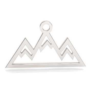 Decorative charm with a mountains , silver 925 BL 925 - 0,8 mm