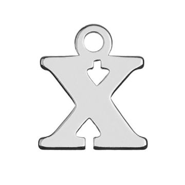 Charm Letter 'X' Silver 925 MBL X - 0,4 mm