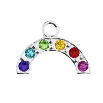 Charm Rainbow with crystals, silver 925 S-CHARM 620