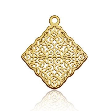 Charm Square Gold 585 (14-k)