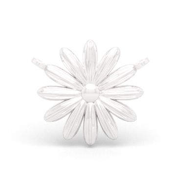 Decorative connector - daisy flower, silver 925 S-CHARM 816