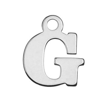 Charm Letter 'G' Silver  925 MBL G - 0,8 mm