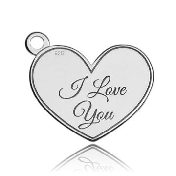 Charm Heart 'I Love You' Silver 925 BL 317 - 0,4 mm