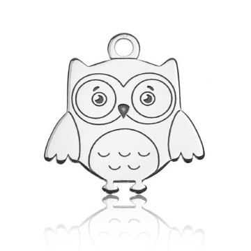 Charm Owl Silver  925 BL 354 - 0,4 mm