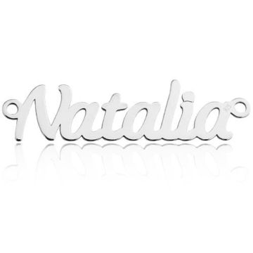 Zawieszka / Łącznik Imię Natalia, srebro 925 BL NATALIA - 0,4 mm