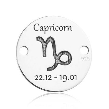 Łącznik / Zawieszka Capricorn Koziorożec Znak Zodiaku, srebro 925 BL 622 - 0,4 mm