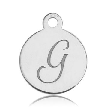 Charm - Letter G engraved - 0,4 mm