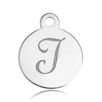 Charm - Letter I engraved - 0,8 mm