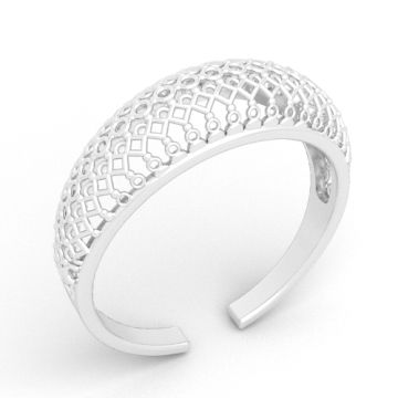 Decorative ring with an openwork pattern, adjustable, 925 silver, PB-0018