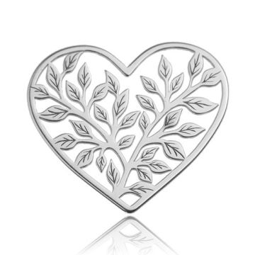 Charm/Connector Heart open-work Silver 925 BL 273 - 0,8 mm