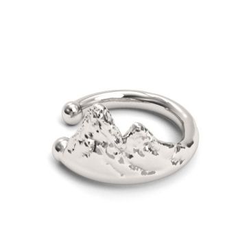 Decorative ear cuff with mountains, silver 925 NA 24