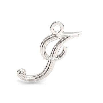 Decorative Charm - Letter I, Silver 925 Letter I