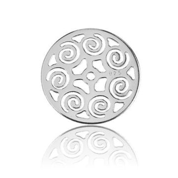 Round Charm Rosette Silver 925 BL 200 - 0,4 mm