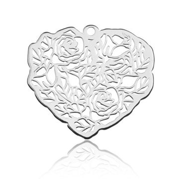 Charm Heart open-work Silver 925 BL 457 - 0,4 mm