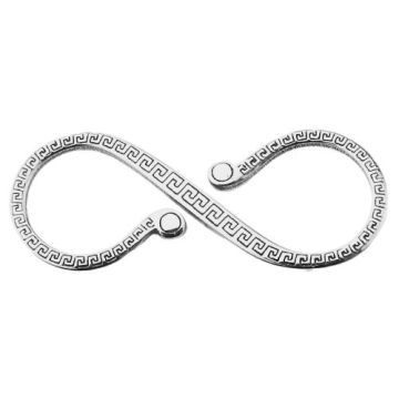 Decorative clasp in Greek pattern - hook type, Silver 925 ZAM 8 - 0,8 mm