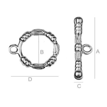 Toggle clasps Silver 925 ZAM 5