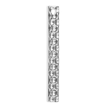 Charm Bar with Hammer Pattern Silver 925 S-CHARM 541