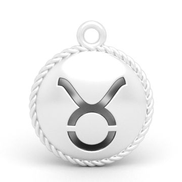 Decorative pendant - Taurus Zodiac Sign, Silver 925 P15