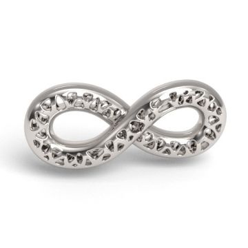 Decorative, open-work infinity connector, silver 925 L-6