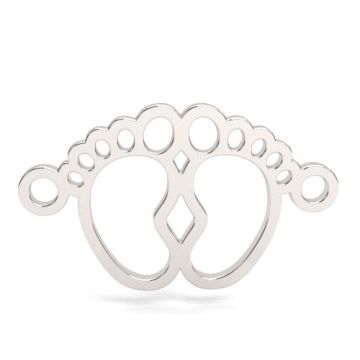 Decorative charm wit a baby feet, silver 925 BL 924 - 0,8 mm