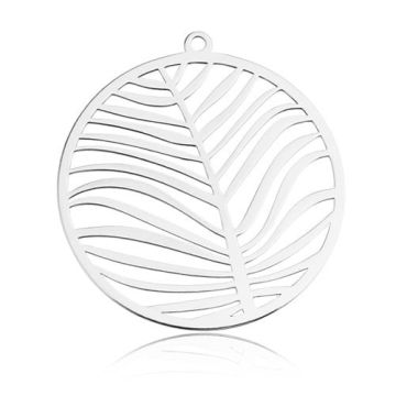 Round Charm Leaf Silver 925 BL 640 - 0,4 mm