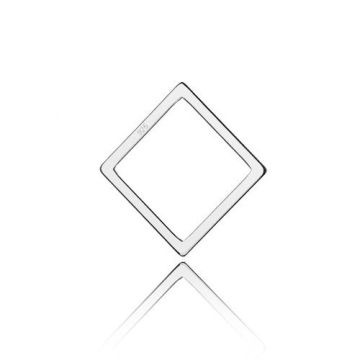 Charm/Connector Square Silver 925 BL 174 - 0,4 mm