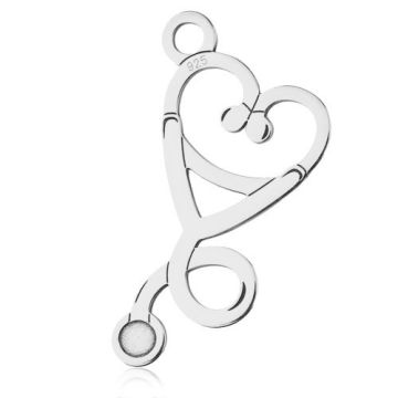 Charm Stethoscope, silver 925 BL 858 - 0,8 mm