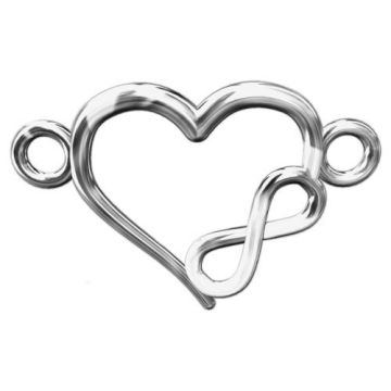 Connector Heart with Infinity Silver 925 S-CHARM 192