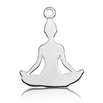 Charm Yoga 'Lotus (Half)' Silver 925 BL 379 - 0,4 mm