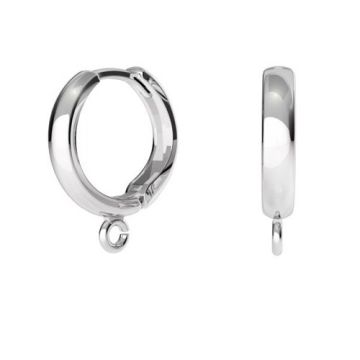 Earwire, round hoop with one loop Silver 925 BZO 1