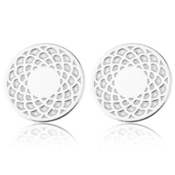 Rosette earstuds / earrings, silver 925 SZ 505