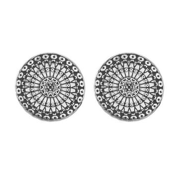 Earrings/earstuds Aztec Coins, Silver 925 SZ 909